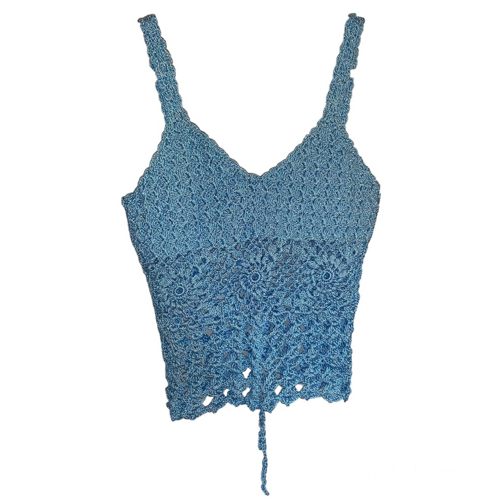 Vintage Handmade Crochet Knit Cami Top